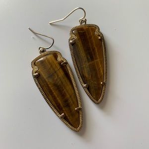 Kendra Scott Tiger’s Eye Arrow Earrings
